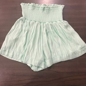 Mint Green Women's Smocked Shorts